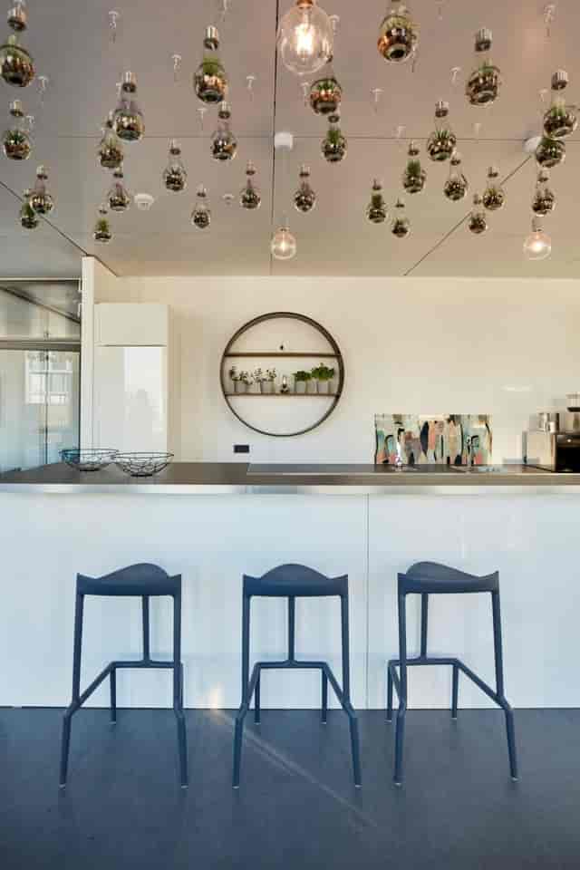 Modern kitchenette in DECK7, perfect for corporate networking and cocktail events.