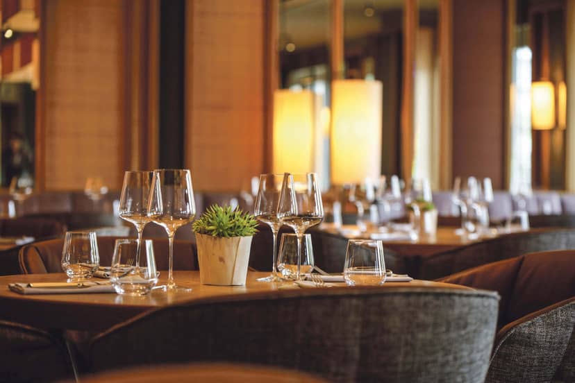 Elegant Louis Grillroom interior for upscale corporate dining and VIP events.