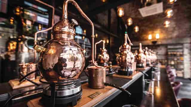 Gin School workshop at The Spirit of Manchester Distillery for interactive team-building events.