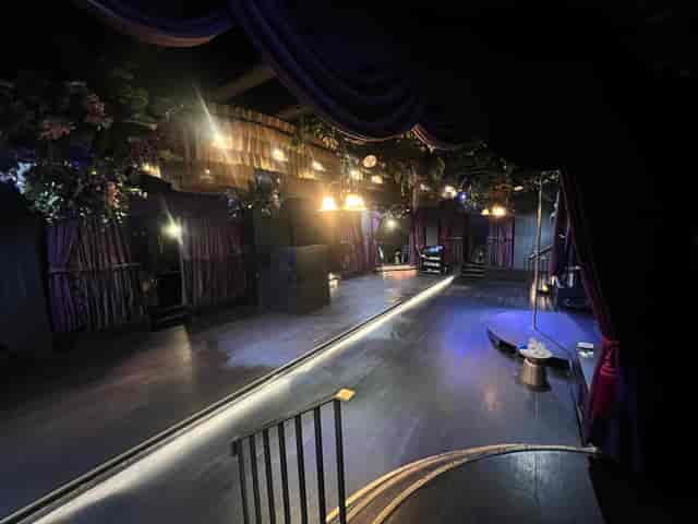 Soho event venue with integrated stage and mood lighting for upscale activations.