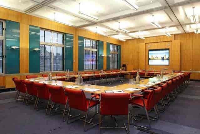 Conference room at Broadway House with oval table, perfect for corporate meetings.