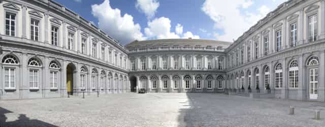 Coudenberg Palace atrium: historic courtyard venue for gala receptions and VIP events.