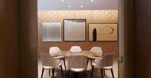 Private dining room at La Villa Lorraine for luxury business meetings and executive events.