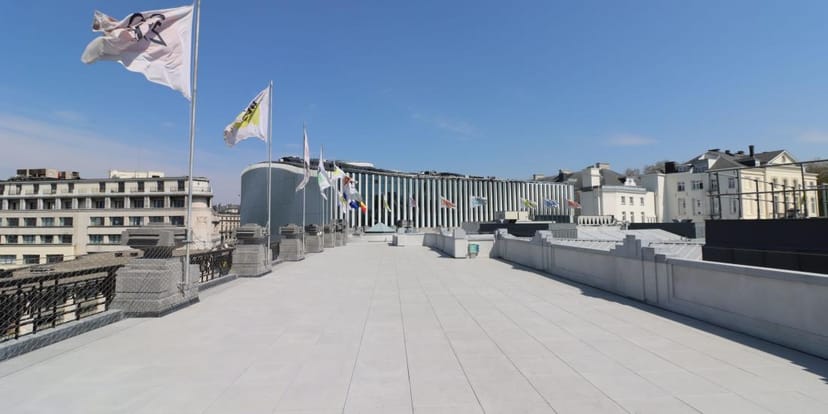 Bozar Rooftop venue with skyline views for corporate events and cocktail receptions.
