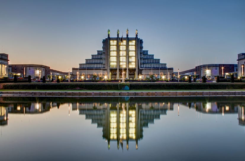 Art Deco Brussels Expo hall, prime venue for international summits and professional exhibitions.