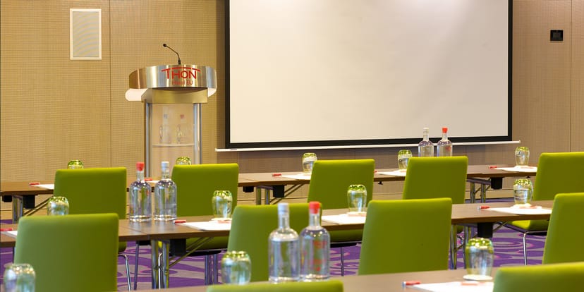 Boardroom setup at Thon Hotel EU conference center for professional business meetings and events.