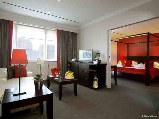 Junior suite at Topaz Martin's Brussels EU for VIP event speaker meetings and hotel accommodation.