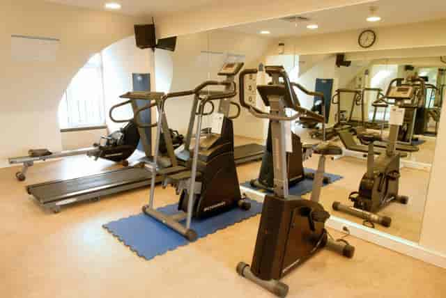 Jade at Martin's Brussels EU hotel fitness center for wellness event or small group meeting.