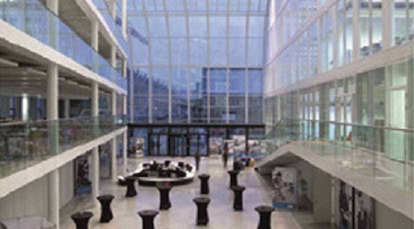 BEL Auditorium: Light-filled glass atrium, ideal for corporate networking and event receptions.