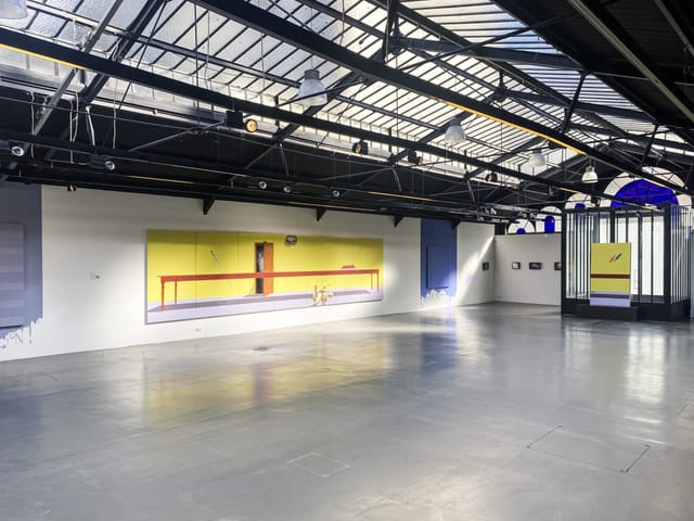 Central Nave at Galerie La Patinoire Royale: Industrial-chic event venue for product launches.
