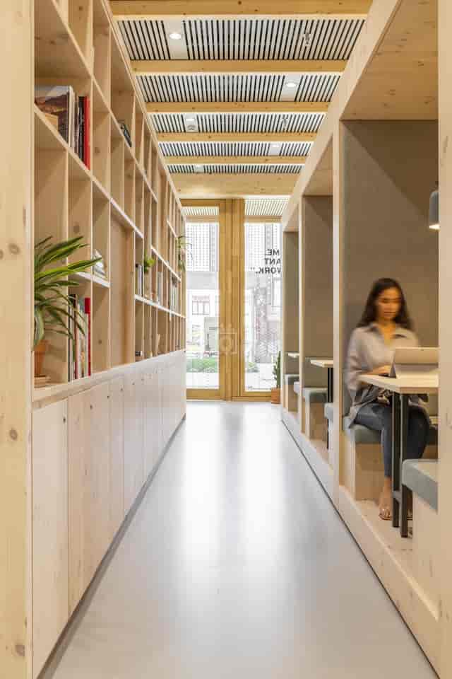 Acoustic nook for individual focus work at The Tiny Space, Tour & Taxis coworking event venue.
