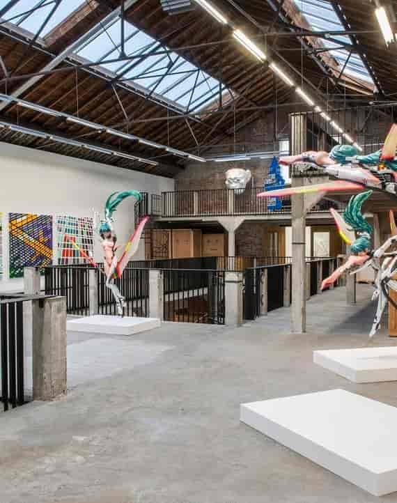 Industrial event venue with raw brick walls for brand activations and art installations.