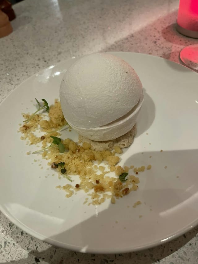 Modern plated dessert at The 1040 brasserie, perfect for upscale gala or VIP corporate dinner.