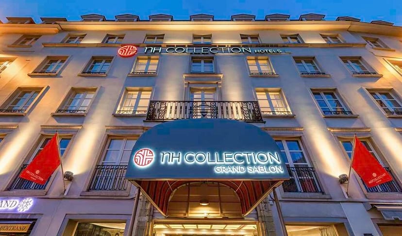 NH Collection Brussels Grand Sablon facade, classic entrance for corporate event venue.