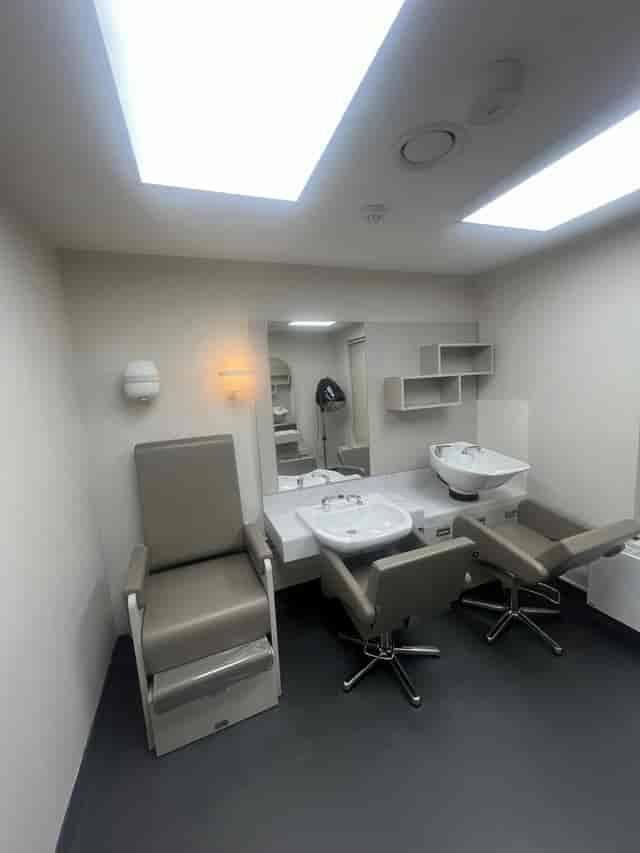 Modern grooming area in The Simon Lau Centre for event preparation and VIP services.