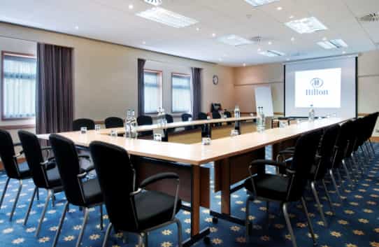 Sleek Stanmore Room at Hilton London Watford for corporate meetings and presentations