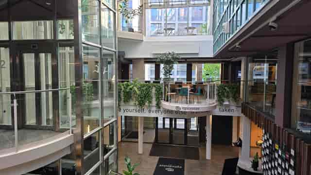Modern Atrium at Epicenter Oslo, ideal for corporate event registration and networking receptions.