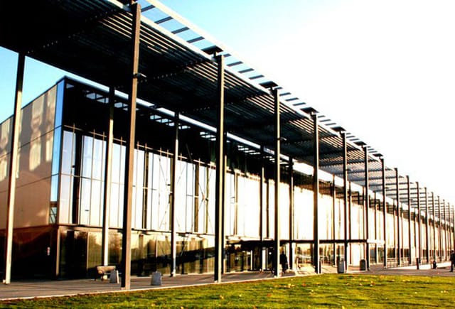 Fairground NOVA venue with floor-to-ceiling glass for convention and trade show event space.