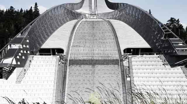 Holmenkollen Arena museum, architectural venue for corporate event and brand activation.