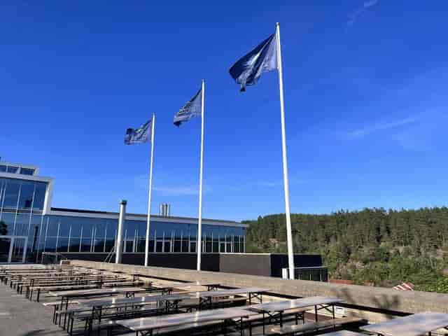 Plenary Hall terrace at Oslofjord Convention Center for corporate retreats and networking events.