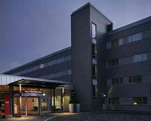 Thon Hotel Oslo Airport suite exterior, ideal for corporate meetings and group bookings.