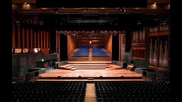Oslo Philharmonic Concert Hall: tiered auditorium for corporate keynotes and acoustic events.
