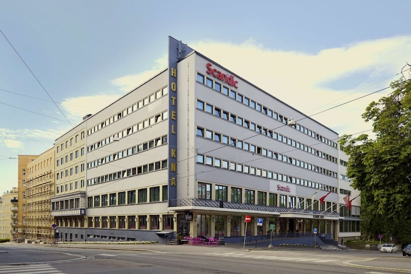 Scandic Solli hotel exterior, a functional urban venue for corporate meetings and conferences.