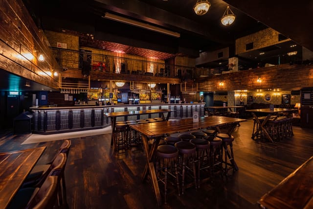 Full Venue Hire in Peaky Blinders Manchester with rustic decor for events and gatherings.