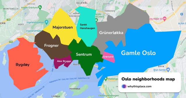 Oslo city map for Verkstedhallene conference venue accessibility and event logistics planning.