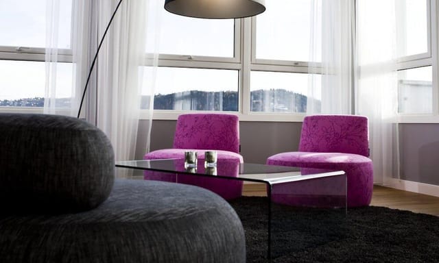 Thon Hotel Panorama suite with natural light for professional small meetings and breakout sessions.