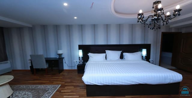 Executive guest room at Tivoli Garden Ikoyi for corporate events and business travel.