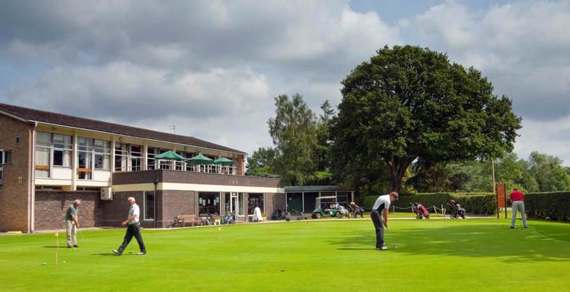 Classic golf clubhouse at York Golf Club, perfect for corporate retreats and networking events.