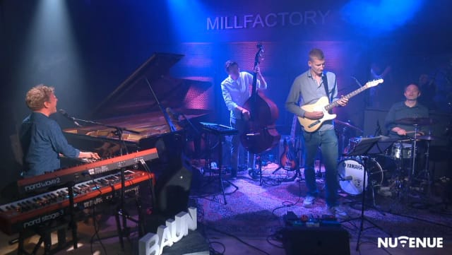 Professional stage at MillFactory Studios, ideal for corporate reception event hosting.