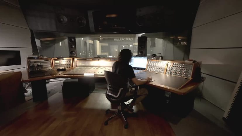 MillFactory Studios control room for professional AV production and broadcast event management.