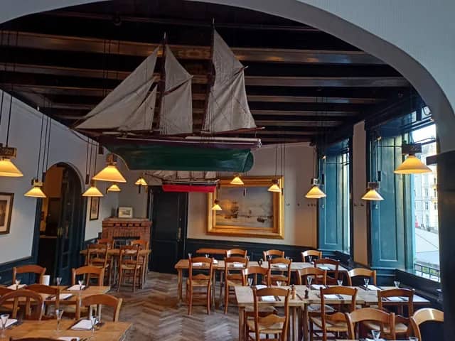 Nautical themed restaurant private dinner venue in Nyhavns Færgekro for intimate event receptions.