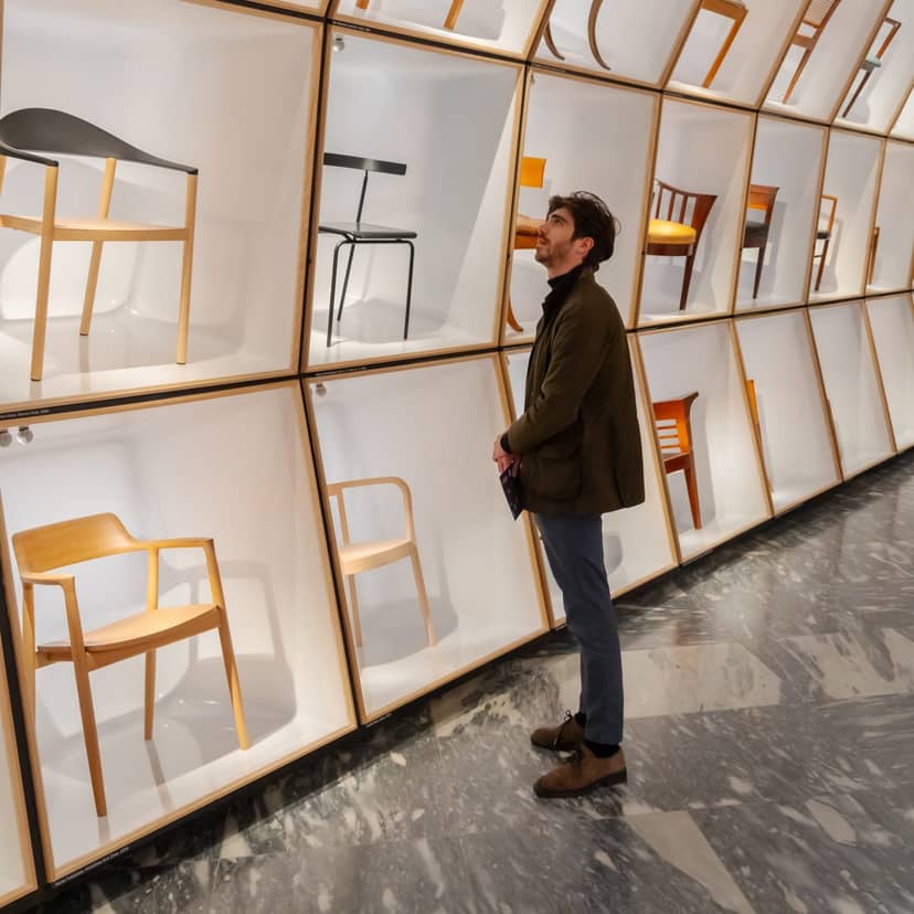 Designmuseum Danmark boardroom, curated exhibition booth, design event showcase.
