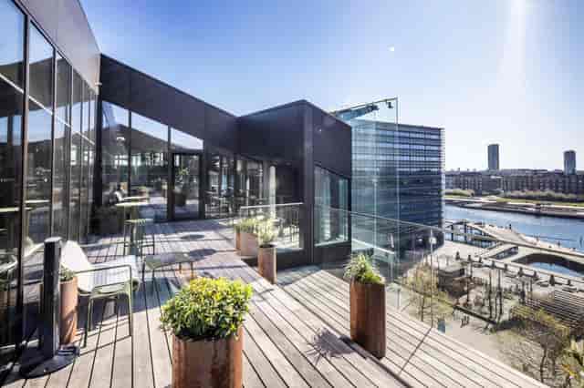 Scandic Spectrum rooftop terrace for premium cocktail receptions and corporate networking events.