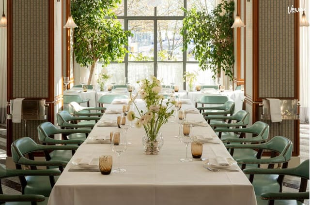 Cecconi’s Copenhagen private dining room with natural light for luxury boardroom events.