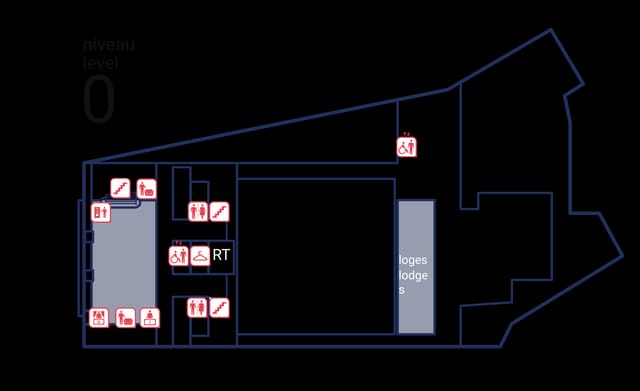 Berlioz amphitheater Level 0 floor plan: venue layout for corporate events and conferences.
