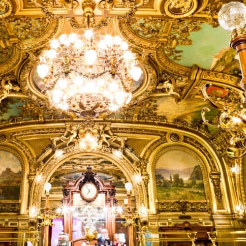 Le Train Bleu restaurant: ornate historic venue for luxury gala dinners and prestige events.