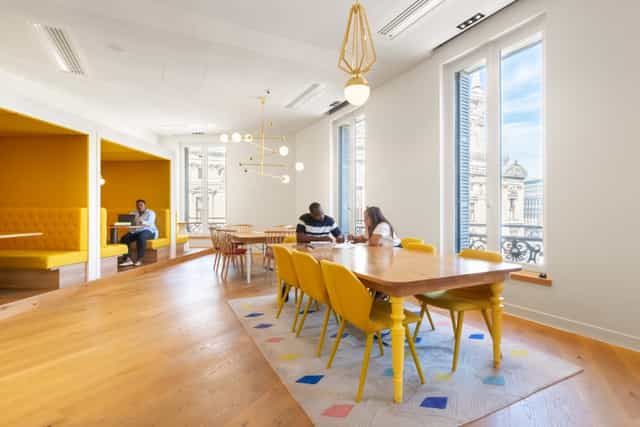 Versatile Spaces Opéra Garnier meeting room with acoustic booths for workshops and collaboration.