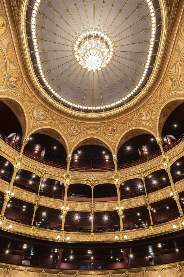 Salon Nijinski at Théâtre du Châtelet: ornate dome venue for gala and awards ceremony.