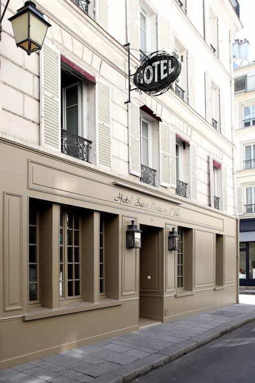 Exterior of Hotel Saint-Louis en l'Isle, Parisian boutique hotel for executive retreats and meetings.