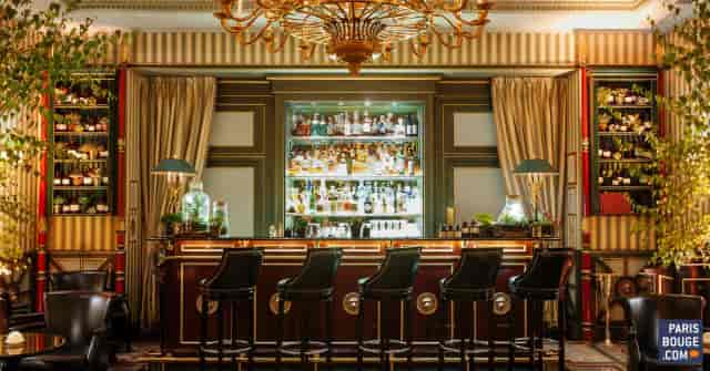 High-end cocktail bar at L’Hotel with polished decor for VIP networking and corporate receptions.