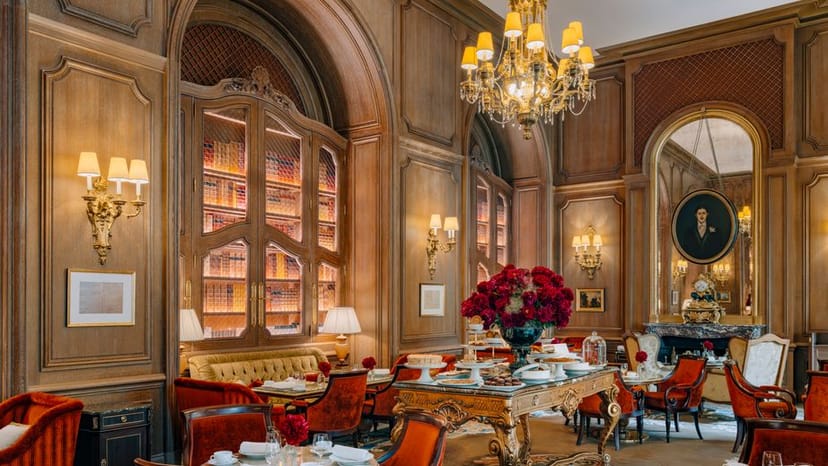 Ritz Paris meeting room with wood paneling for corporate events and luxury brand activations.