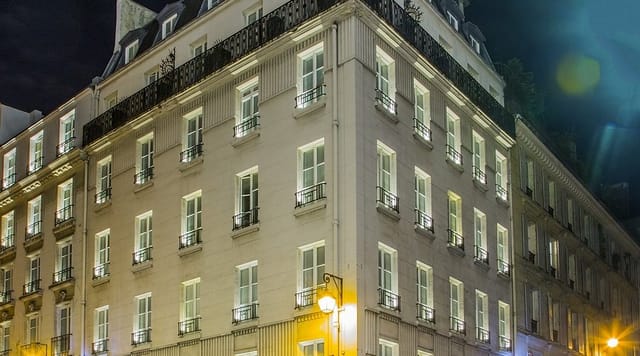 Boutique hotel lounge exterior for executive retreats and private board meetings.
