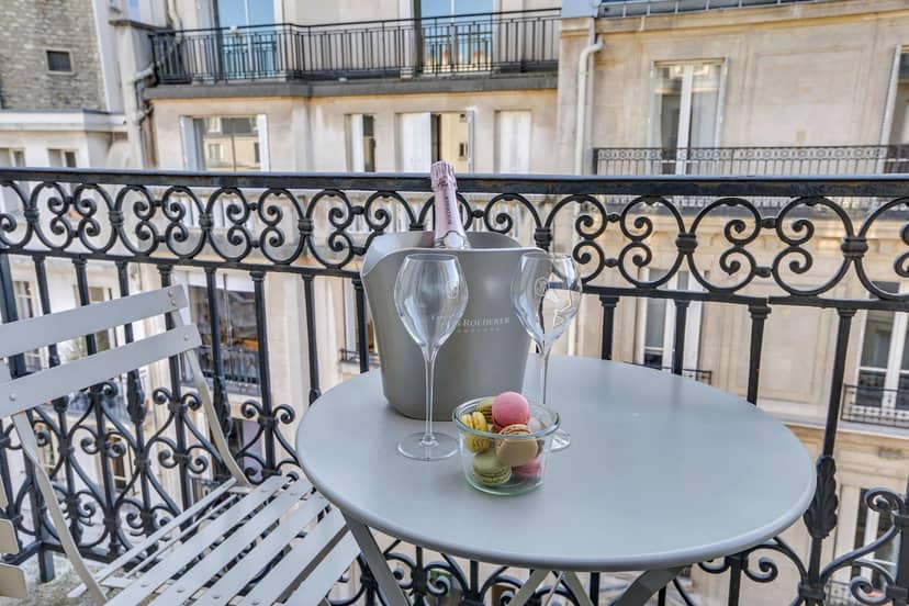 VIP guest amenity setup at Hôtel Duret Parisian bar for luxury event or corporate hospitality.