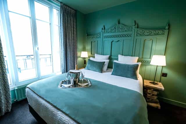 Luxury boutique guest room at Hotel Villa Nicolo for executive incentive travel and site inspections.