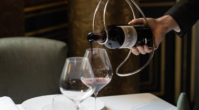 Elegant tableside service at Le Gabriel fine dining, perfect for luxury events and gala dinners.