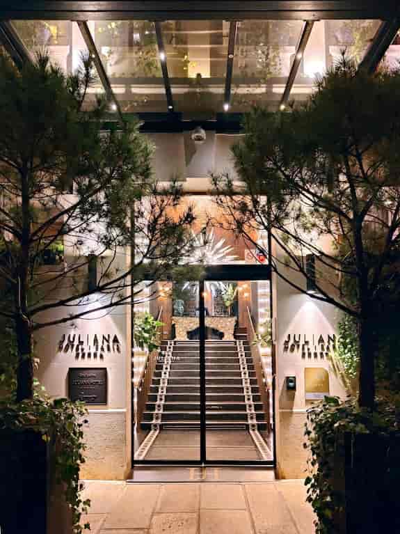 The One Alma Paris rooftop entrance for luxury executive retreats and incentive travel programs.